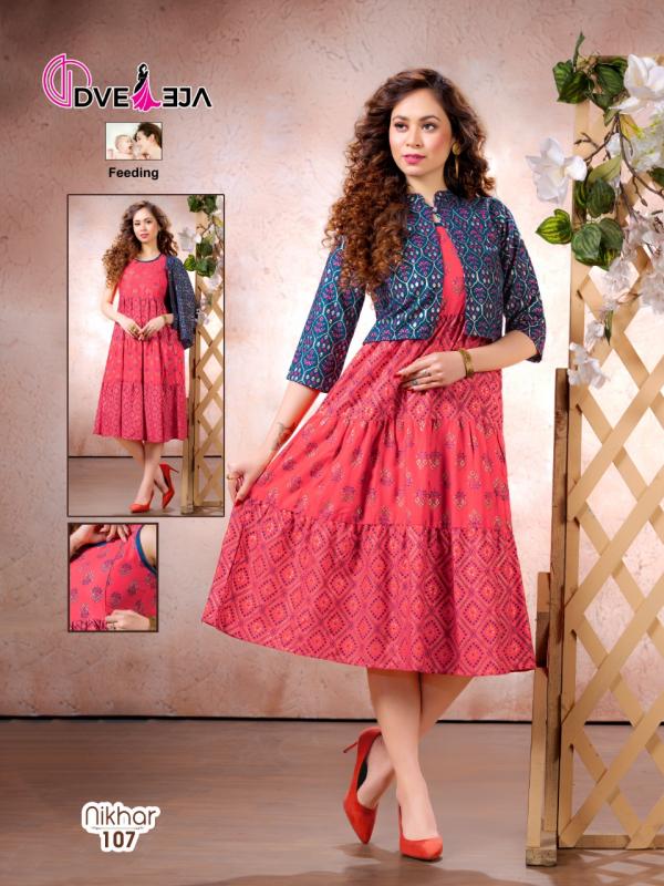 Dveeja Nikhar Designer Rayon Kurti With Jacket